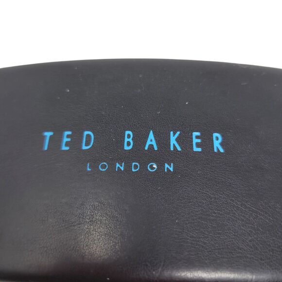 Ted Baker London Unisex Black Leather Sunglasses Eyeglass Clam-Shell Case ONLY - Picture 2 of 10